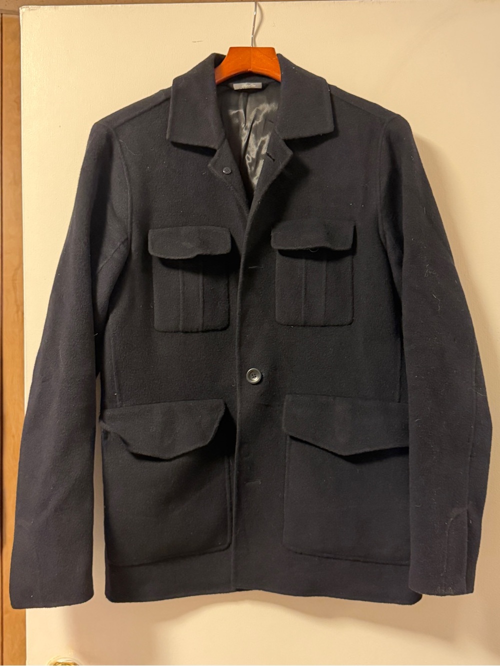 Vince Men's Military Field Jacket in Navy
